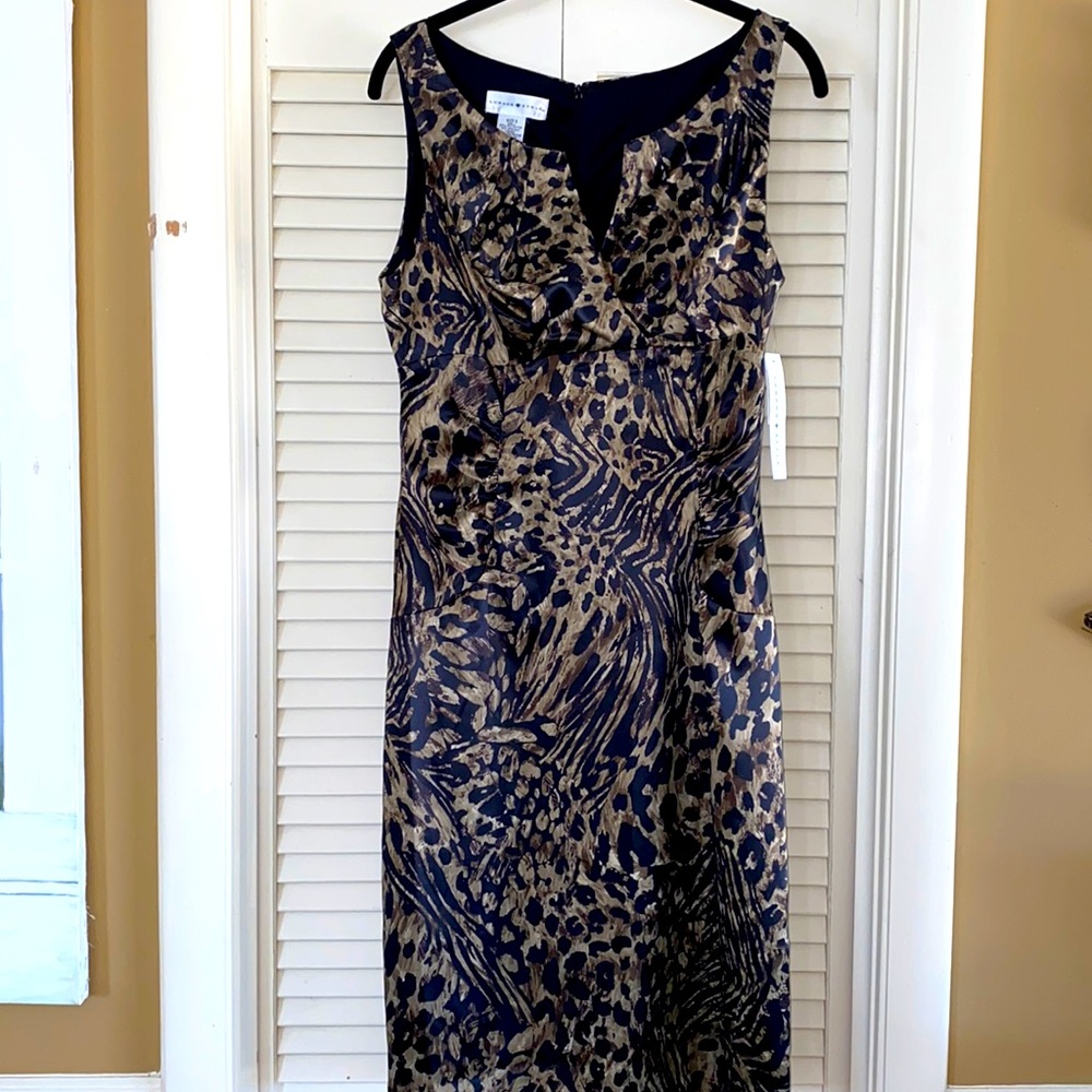 NWT London Style Leopard Print Dress 8 - Picture 1 of 8